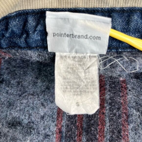 Vintage Pointer Blanket Lined Denim Barn Coat Chore Jacket THRASHED Men Small - Picture 11 of 14